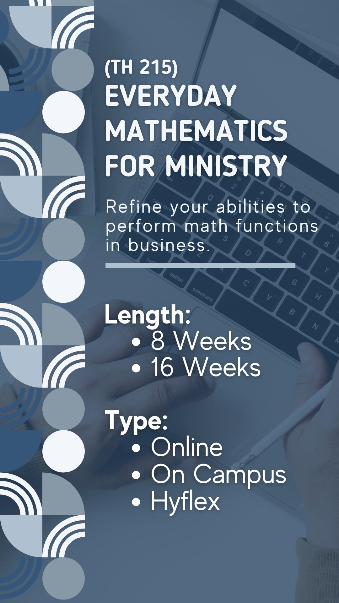 Everyday Mathematics for Ministry