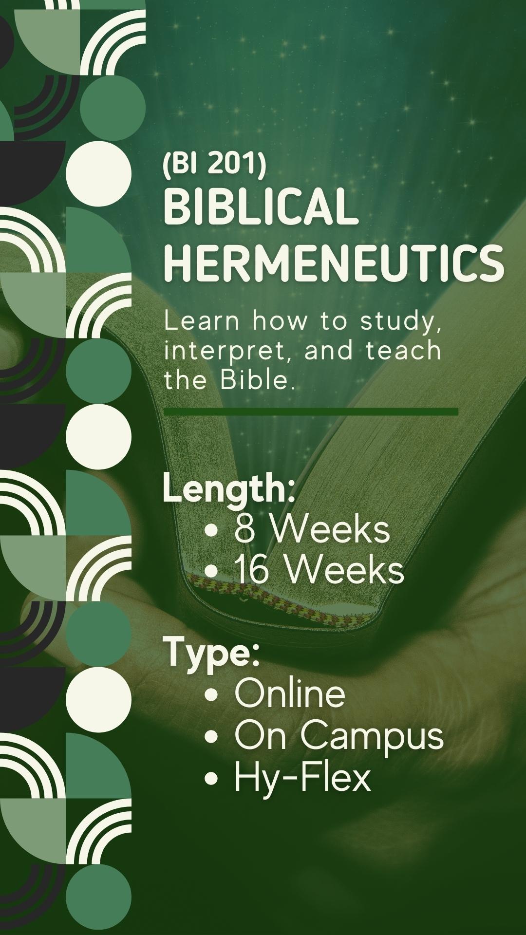 Biblical Hermeneutics